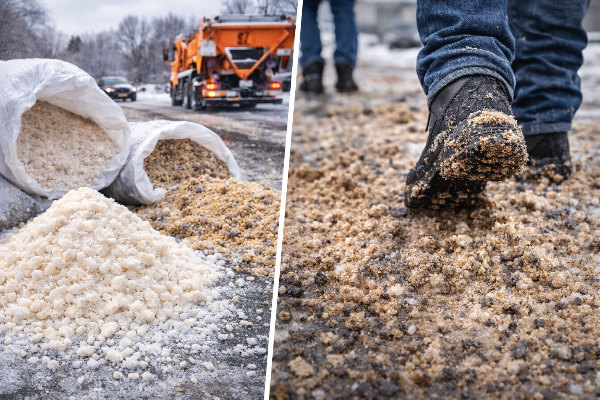 Соль и пескосоль: почему дешёвый противогололёдный материал редко оказывается выгодным Соль и пескосоль: почему дешёвый противогололёдный материал редко оказывается выгодным